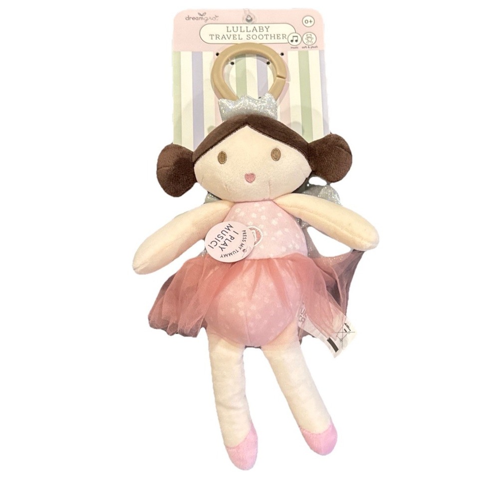 New Dreamgro Baby Pink Ballerina‎ Musical Lullaby Doll Lovey Comfort Plush Toy